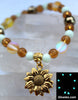 Sunflower Glow Glass Bracelet