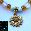 Sunflower Glow Glass Bracelet