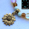 Sunflower Glow Glass Bracelet