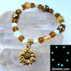 Sunflower Glow Glass Bracelet