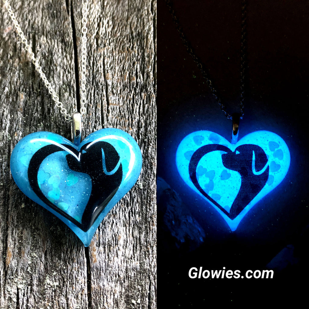 Dog Lover Glow Heart Necklace
