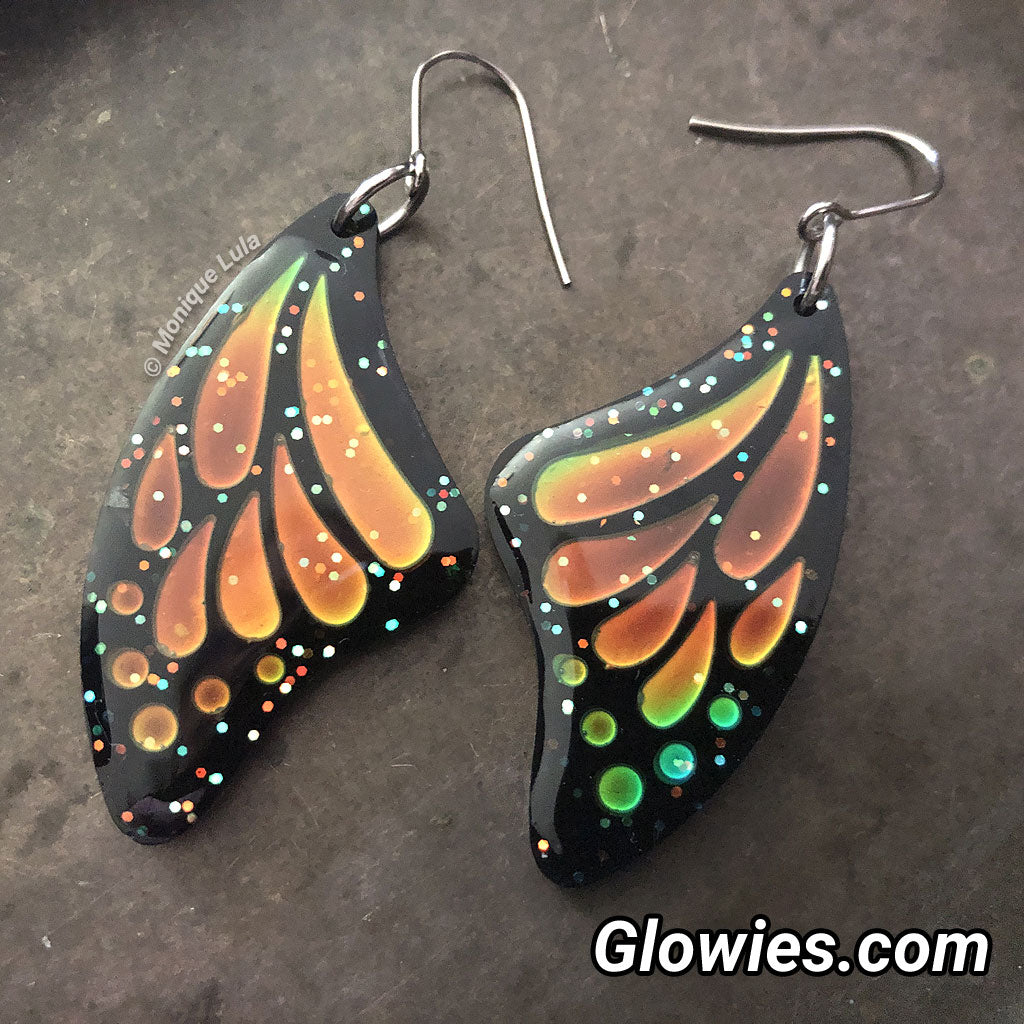 Acrylic Butterfly Earrings - Black - Monkee's of Blowing Rock
