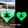 Frog glow in the dark Lula Heart Necklace