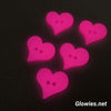 Heart Glow in the dark Buttons