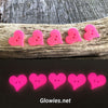 Heart Glow in the dark Buttons