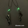 Jack & Sally Coffin Necklace Set