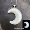 Opal Crescent Moon Glow Necklace