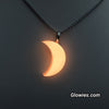 3D Crescent Moon Glow Necklace