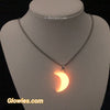 3D Crescent Moon Glow Necklace