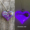 Smiling Skeleton Key Lula Heart Glow Necklace