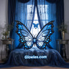 Blue Opal Butterfly Glow Suncatcher with Crystal