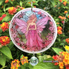 Pink Fairy Glow in the dark Sun Catcher with Crystal