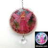 Pink Fairy Glow in the dark Sun Catcher with Crystal