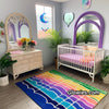 Aqua Purple Glow Moon Sun Catcher Rain Drop Mobile