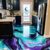 Aqua Purple Glow Moon Sun Catcher Rain Drop Mobile