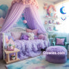 Aqua Purple Glow Moon Sun Catcher Rain Drop Mobile