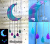 Aqua Purple Glow Moon Sun Catcher Rain Drop Mobile