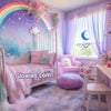 Aqua Purple Glow Moon Sun Catcher Rain Drop Mobile