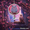 Owl Glow Suncatcher with Crystal