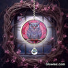 Owl Glow Suncatcher with Crystal