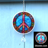 Peace Symbol Glow Suncatcher with Crystal
