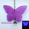 Purple Opal Butterfly Glow Suncatcher with Crystal