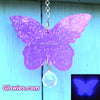 Purple Opal Butterfly Glow Suncatcher with Crystal