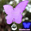 Purple Opal Butterfly Glow Suncatcher with Crystal