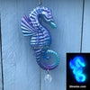 Large Seahorse Glow Suncatcher with Crystal