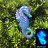 Large Seahorse Glow Suncatcher with Crystal