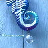 Large Seahorse Glow Suncatcher with Crystal