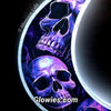 Gothic Skulls Glow in the dark Moon with Crystal