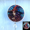 Halloween Witch #1 Glow in the dark Sun Catcher with Crystal