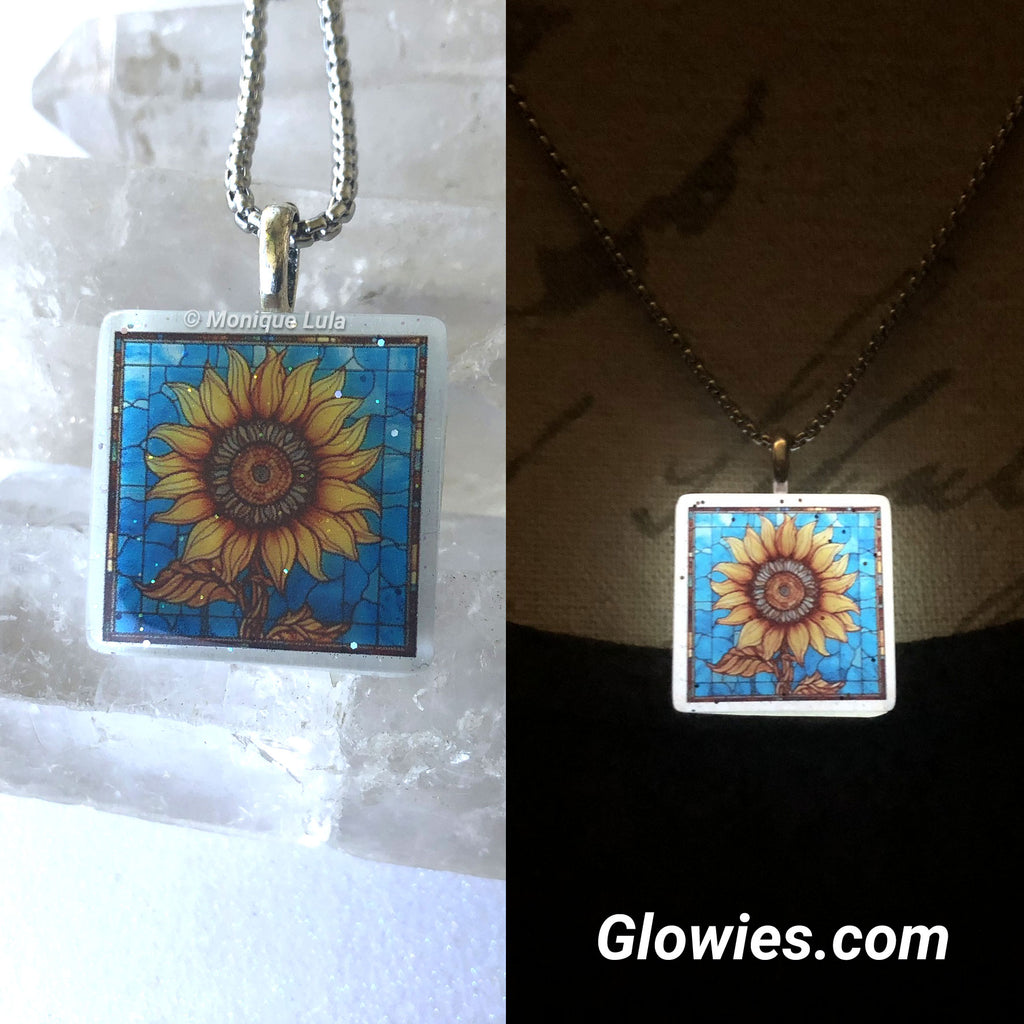 Sunflower Glow in the dark Necklace