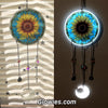 Sunflower Sun-Catcher with Charms, Crystals, and Glow Moon