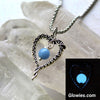 Tentacle Heart Glow in the dark Necklace