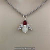 Birthstone Crystal Angel Glow in the Dark Necklace