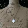 Open Back Vintage Silver 1" Oval Glow Necklace