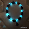 '90s Celestial Hematite Moon Orb Glow Bracelet