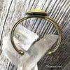 '90s Celestial Opal Sun Glow Stone Cuff Bracelet