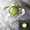 '90s Celestial Opal Sun Glow Stone Cuff Bracelet