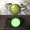'90s Celestial Opal Sun Glow Stone Cuff Bracelet