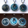 '90s Celestial Glow in the dark Round Necklace