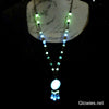 '90s Celestial Goddess Glow in the dark Statement Long Beaded Necklace