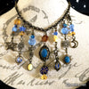 '90s Celestial Goddess Moon & Stars Glow in the dark Statement Necklace