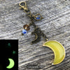 '90s Celestial Glow Moon Purse Charm Key Chain