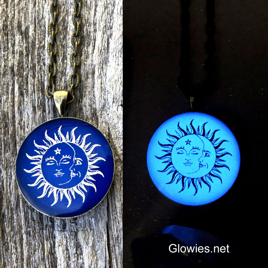 Blue Moon Glow in The Dark Necklace | Super Smalls