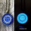 '90s Celestial Gold Sun & Moon Glow Necklace