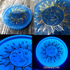 '90s Celestial Vintage Moon & Sun Glow in the dark Trinket Dish Tray Decor