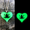 Frog glow in the dark Lula Heart Necklace